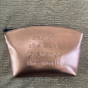 Rose Gold Inspirational Pouch - makeup bag
